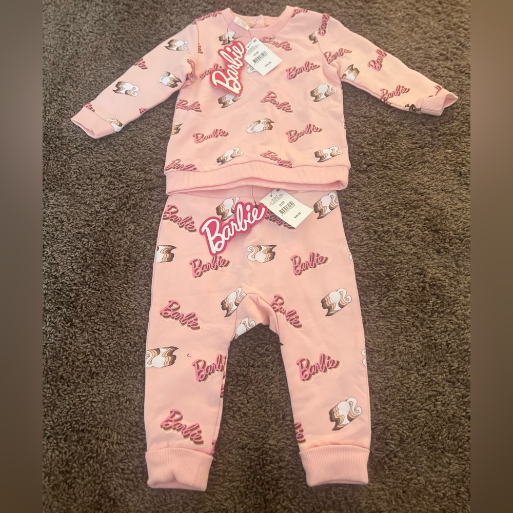 Brand New Barbie 2 piece Sweater and pants Set